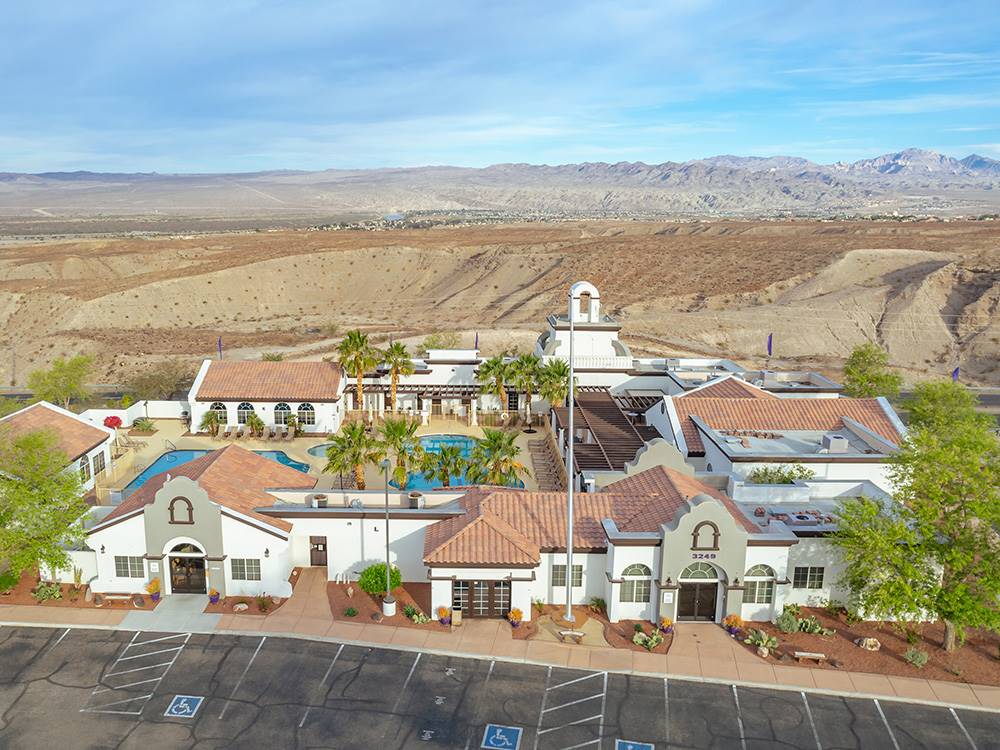 Aerial view over the entire campground building at VISTA DEL SOL RV RESORT
