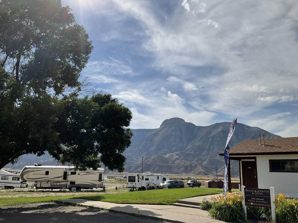 Blue skies over the office and sites