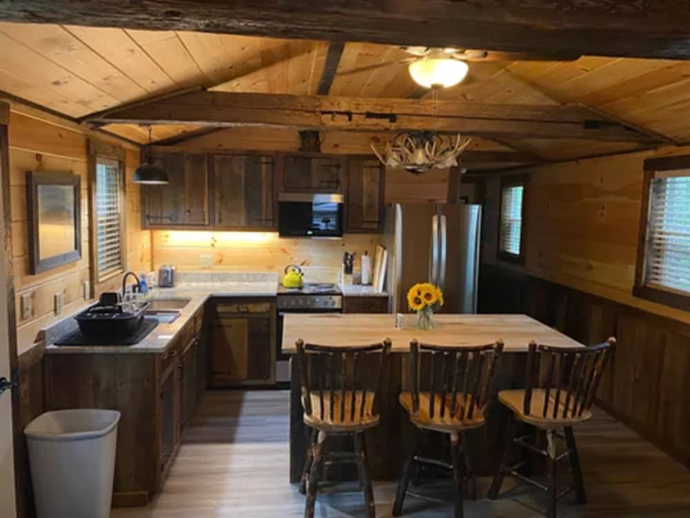 Rental cabin interior
