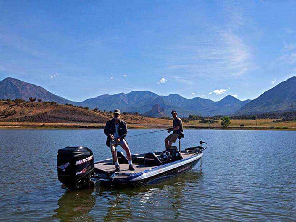 People in a fishing boat