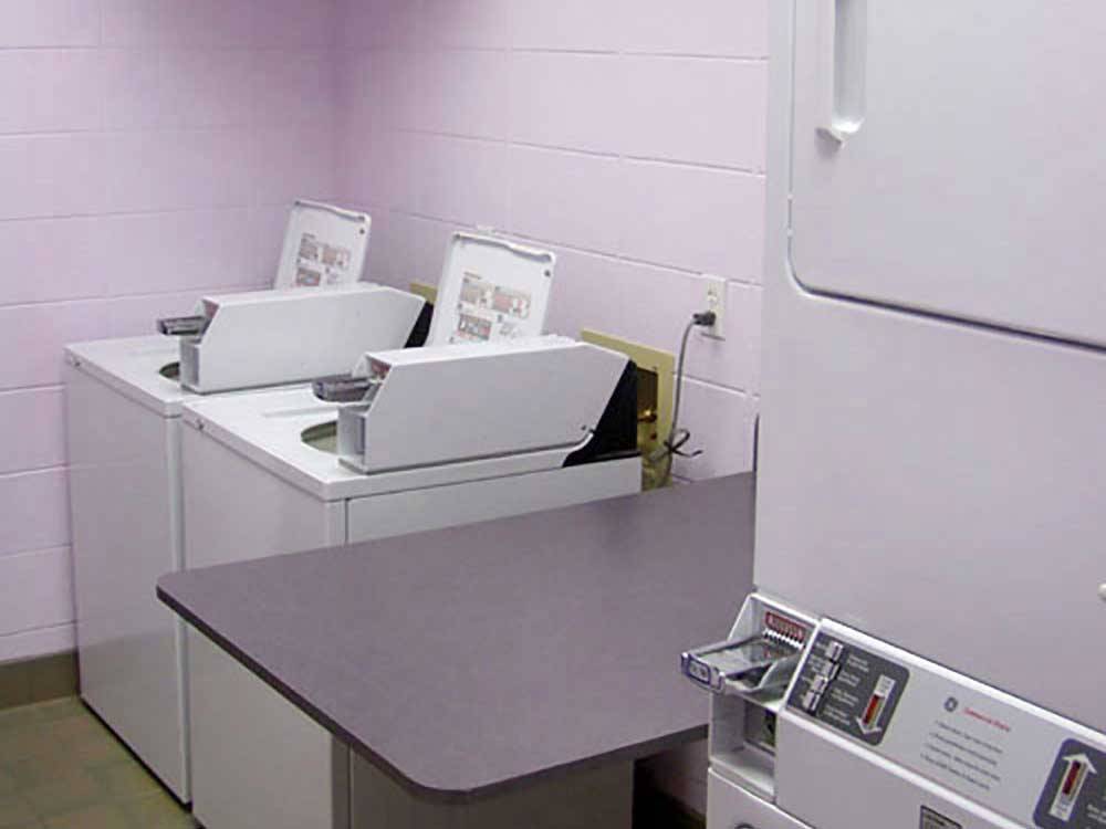 The pink laundry room at RV EXPRESS 66