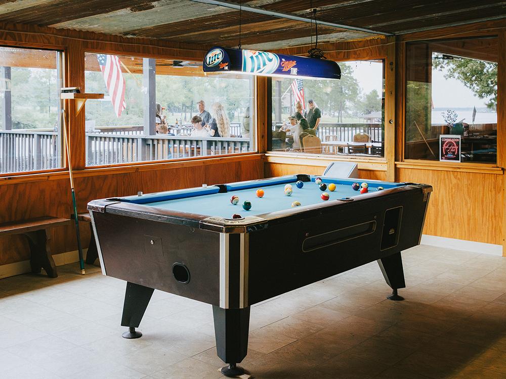 A billiard table