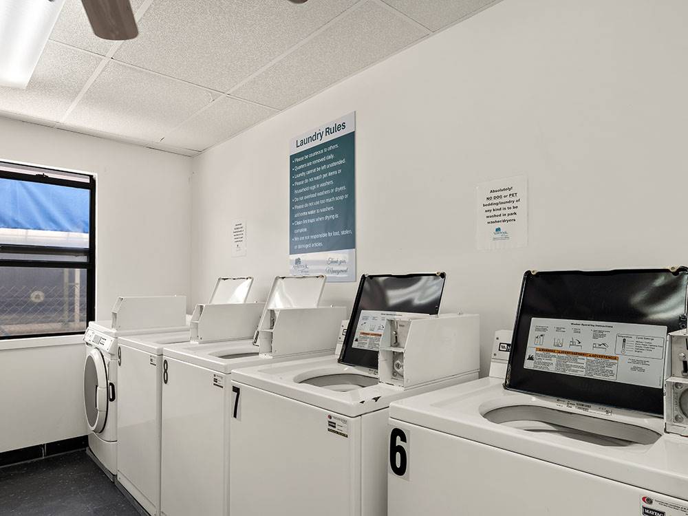 Laundry room at Morningside RV Estates