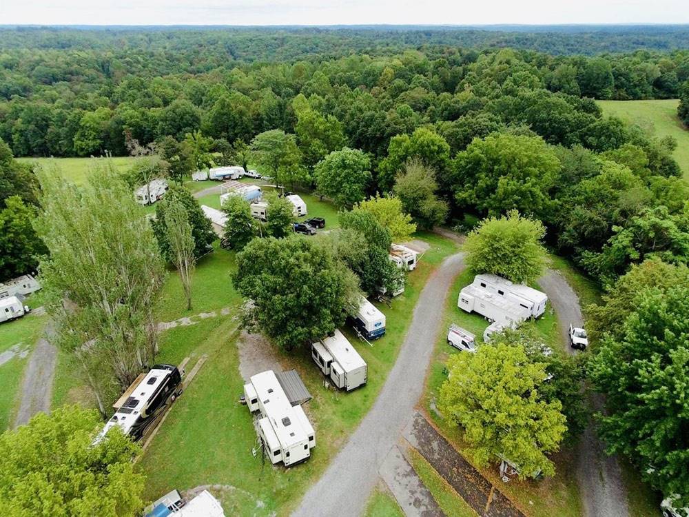 An aerial view of the park
