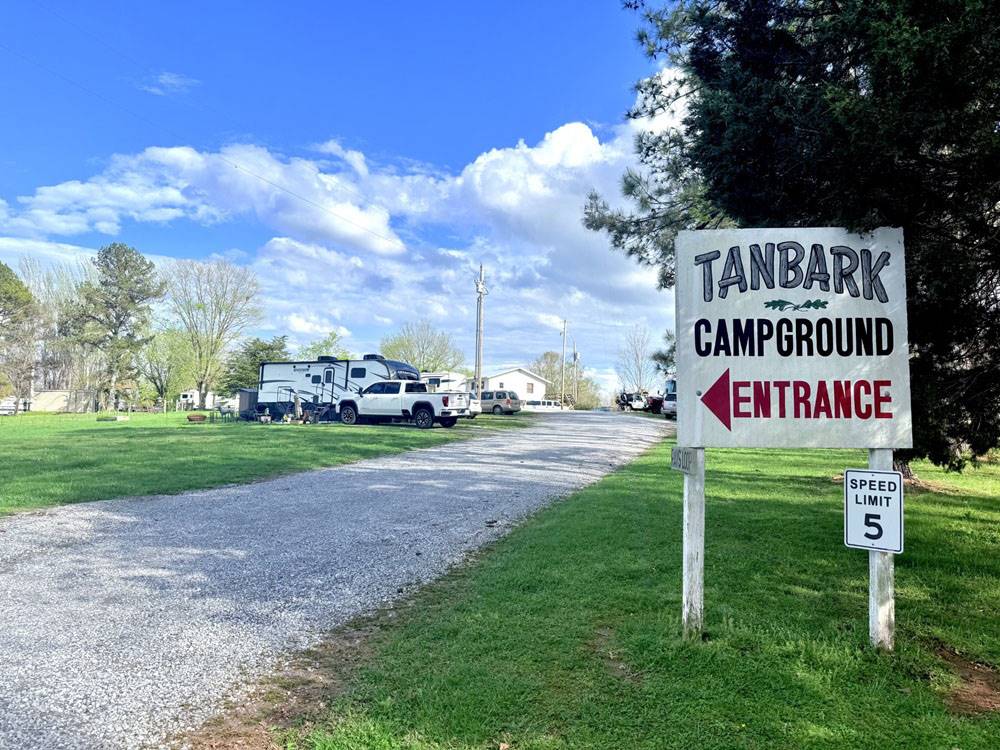 A park sign at the park entrance