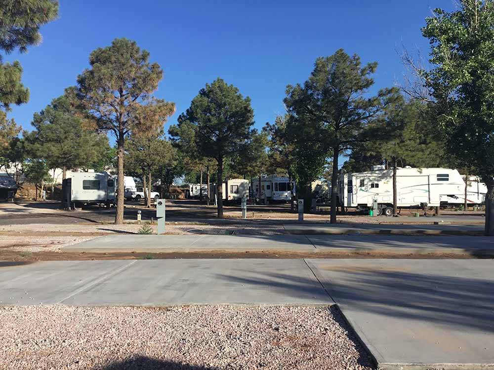 Some of the paved RV sites at LAVALAND RV PARK