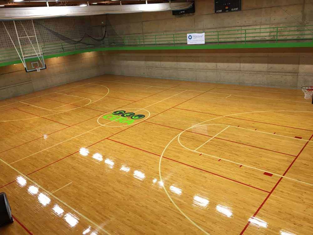 Indoor basketball court at CERALAND PARK & CAMPGROUND