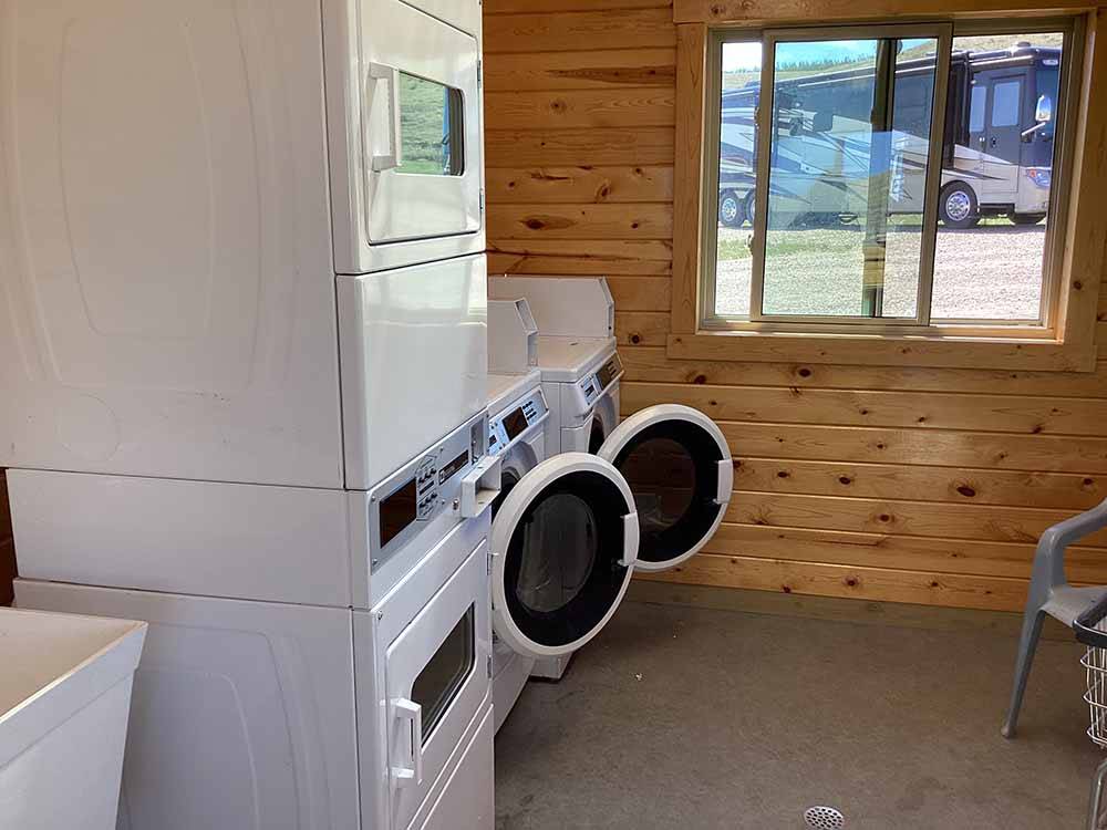 The washing machines and dryers at SHELBY RV PARK AND RESORT