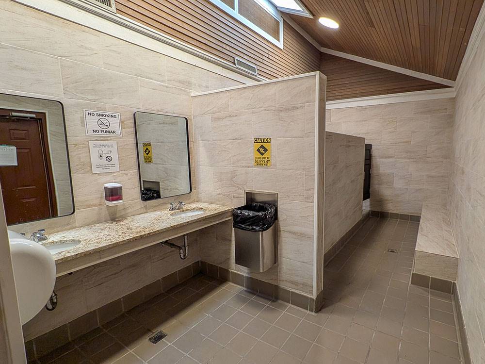 Interior of the restroom at Hidden Cove Park