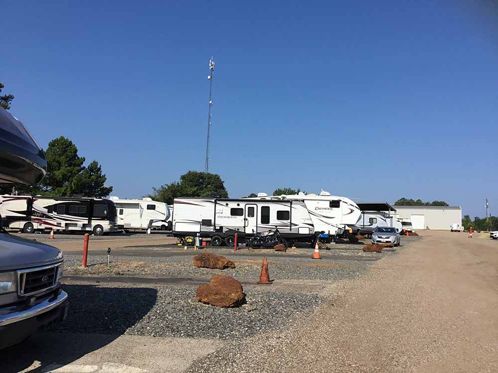 The paved pull thru RV sites at NORTH POINT RV PARK