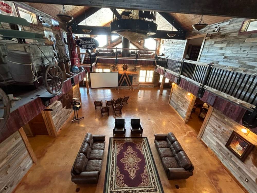 Interior of the lodge from above