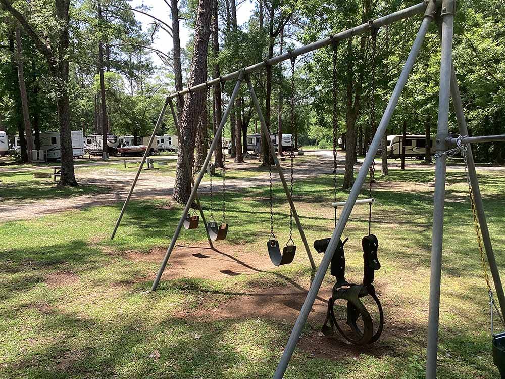 Another view of the swing set at LAKE EUFAULA CAMPGROUND