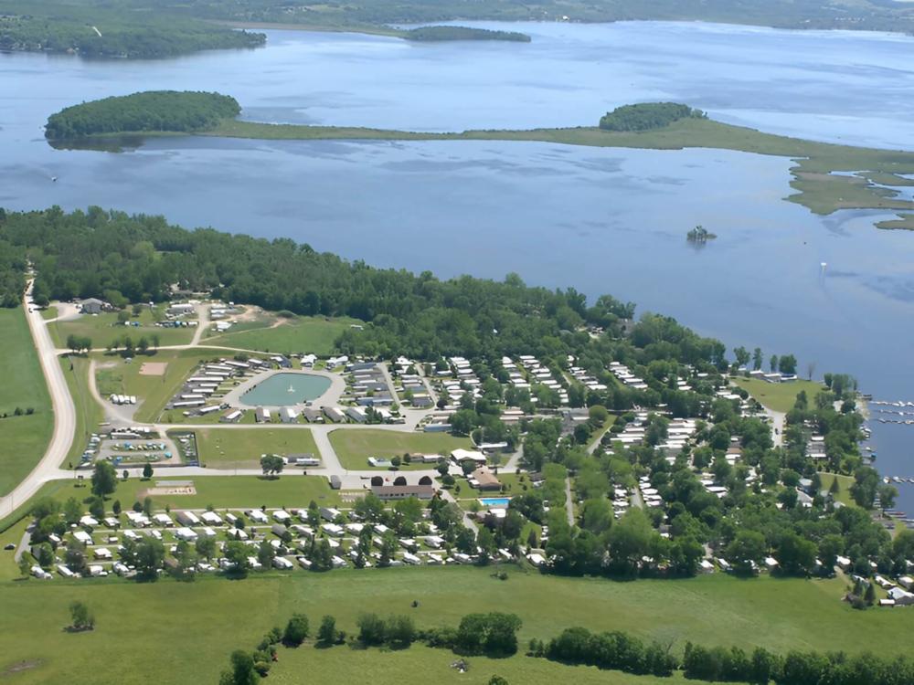 Aerial view of the park