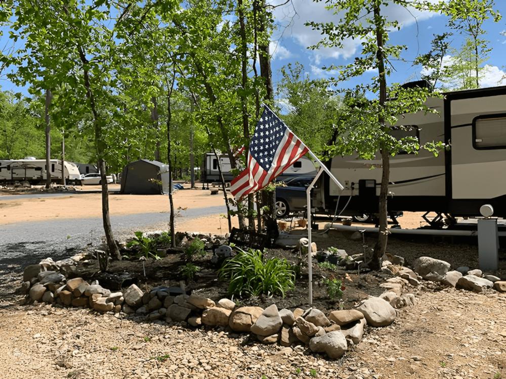 RV parked at site Sun Retreats Shenandoah Valley