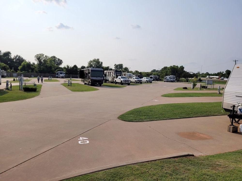 Row of paved sites at THE CAMPGROUND COLLECTIVE