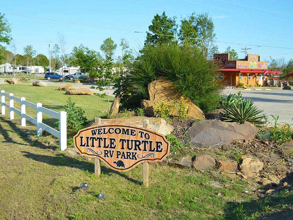Sign leading into campground at LITTLE TURTLE RV & STORAGE