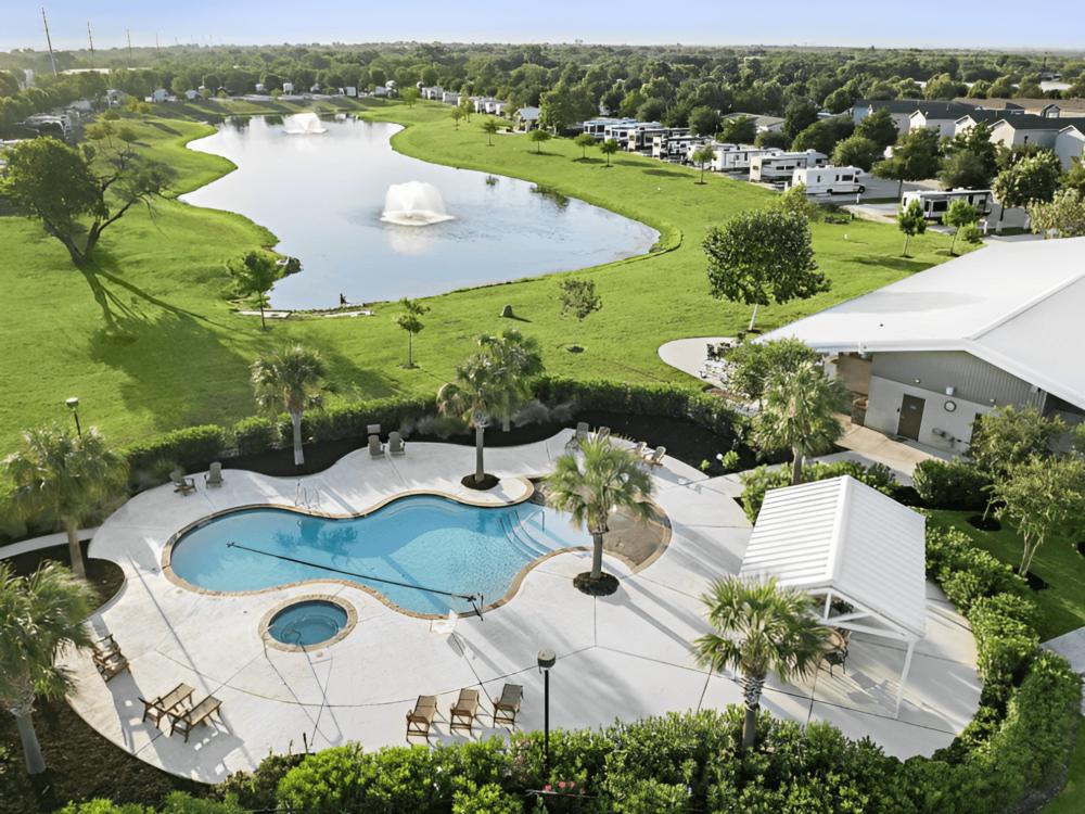 Aerial view of the resort