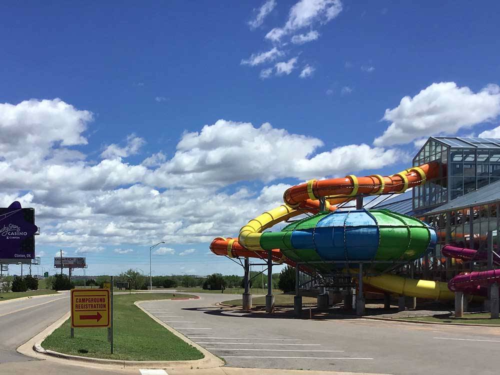 Entrance to the water park at WATER-ZOO CAMPGROUND