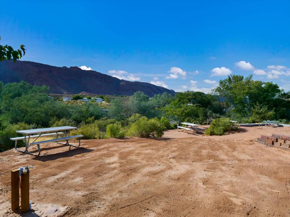 Dirt sites with tables