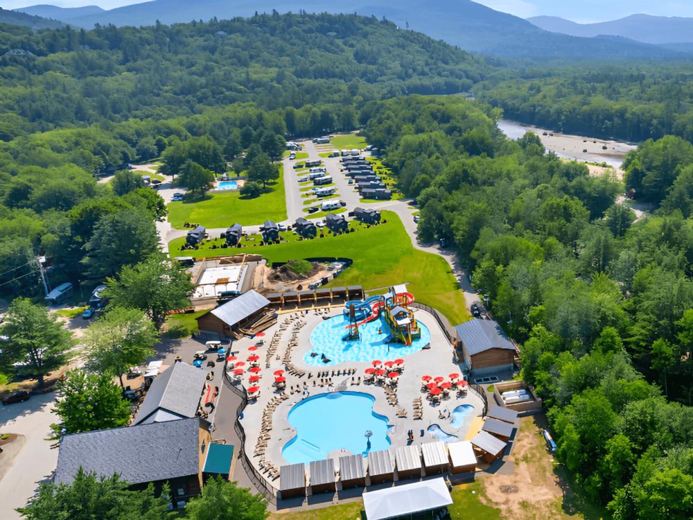 Aerial view of the resort