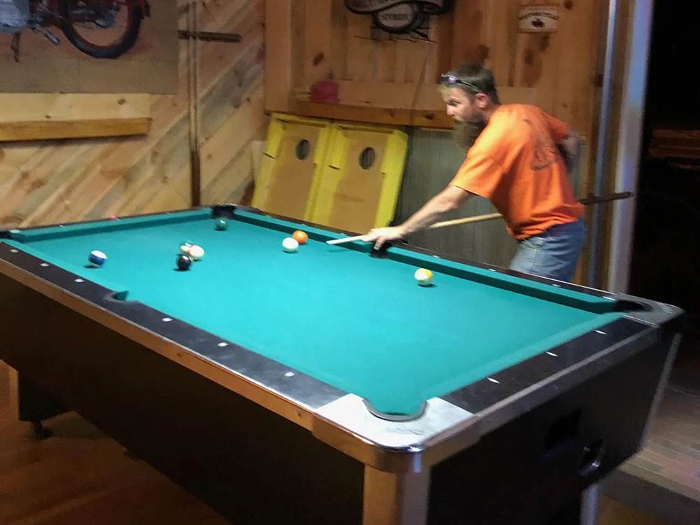 Pool tables available for RV guests