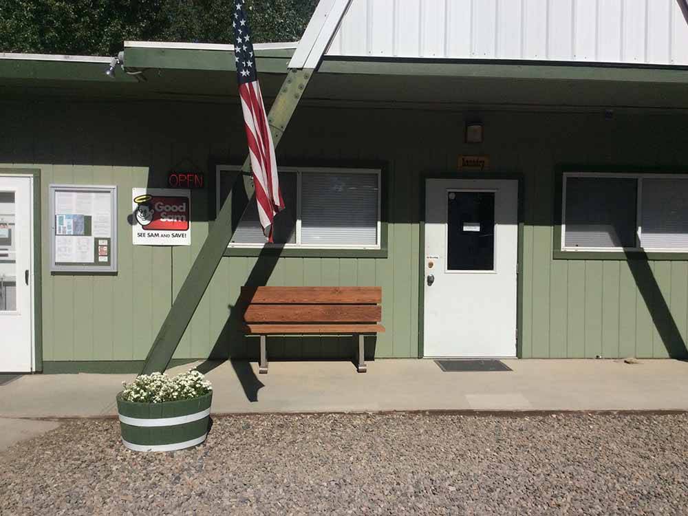 A close up of the registration building at WORLAND RV PARK AND CAMPGROUND