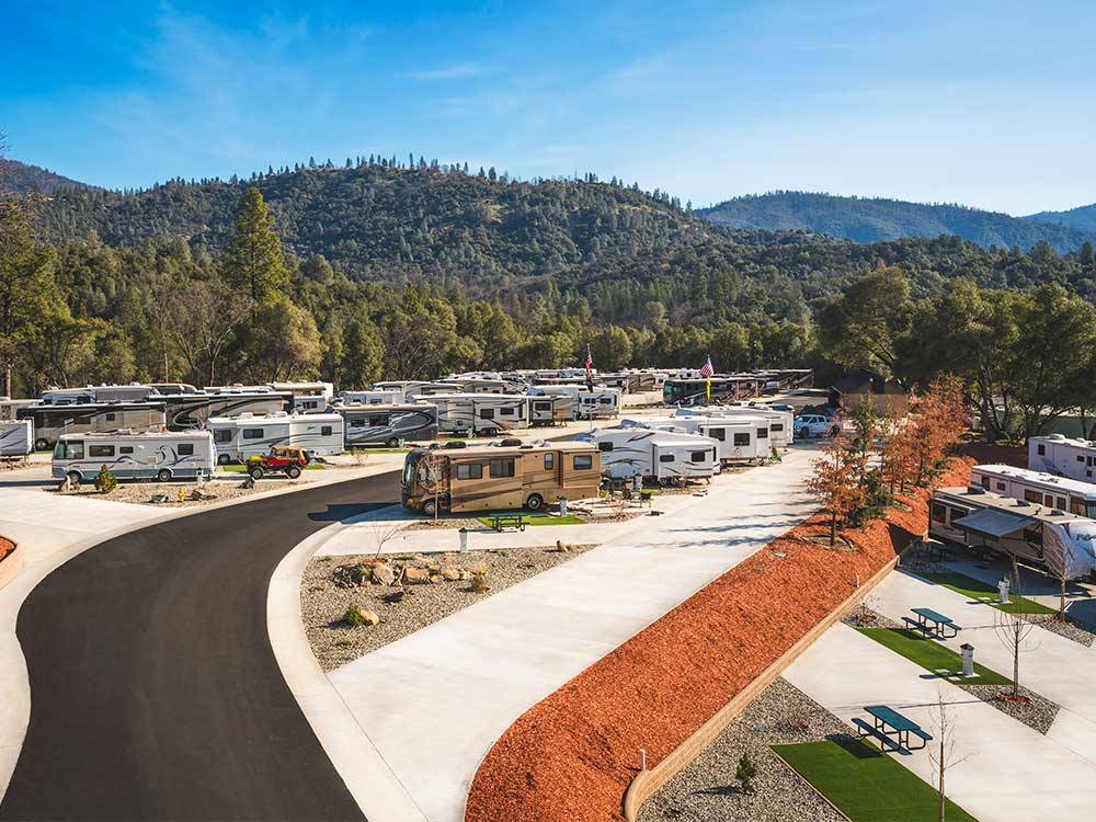 Aerial view at THE RV PARK AT BLACK OAK CASINO RESORT