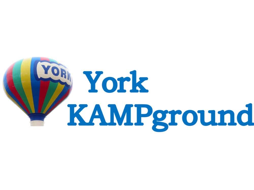 York Kampground logo and balloon at YORK KAMPGROUND