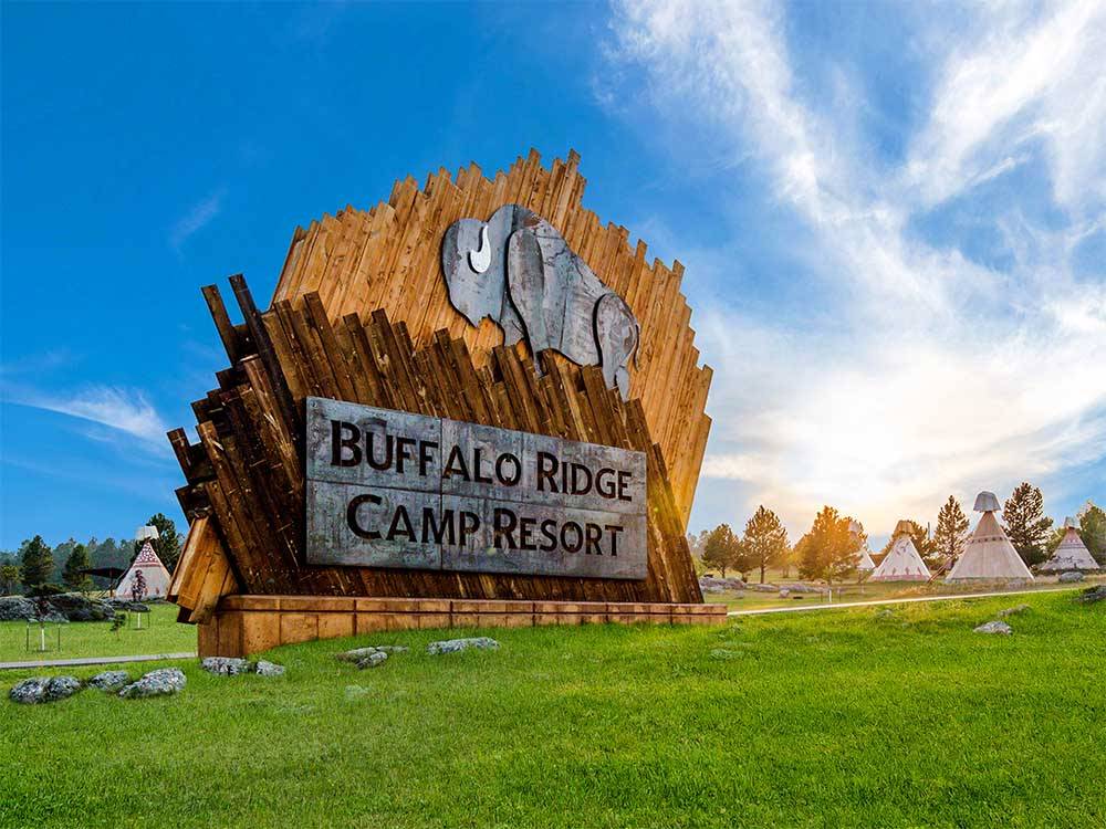 The front entrance of the building at BUFFALO RIDGE CAMP RESORT