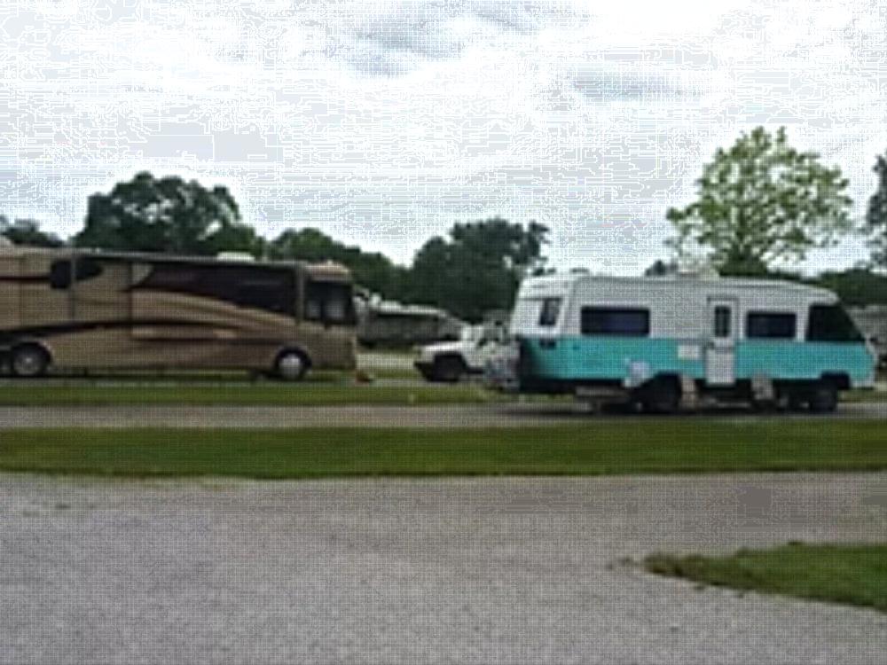 Parked RV at site Camp Mi Casa on the Route RV Park
