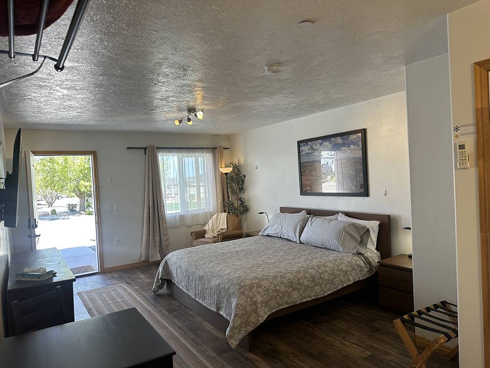 The bed in a rental