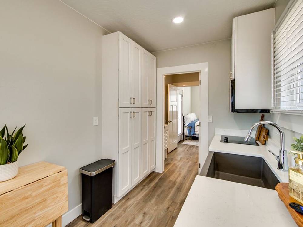 The kitchen in a rental