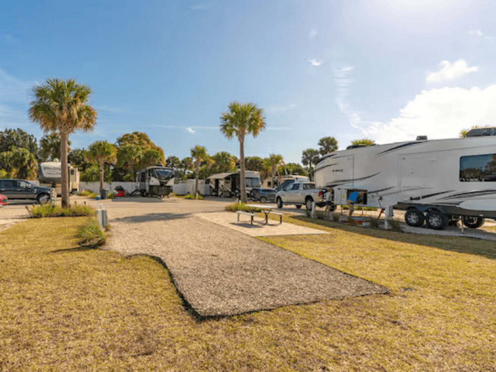 Gravel site at Ocean Breeze Resort
