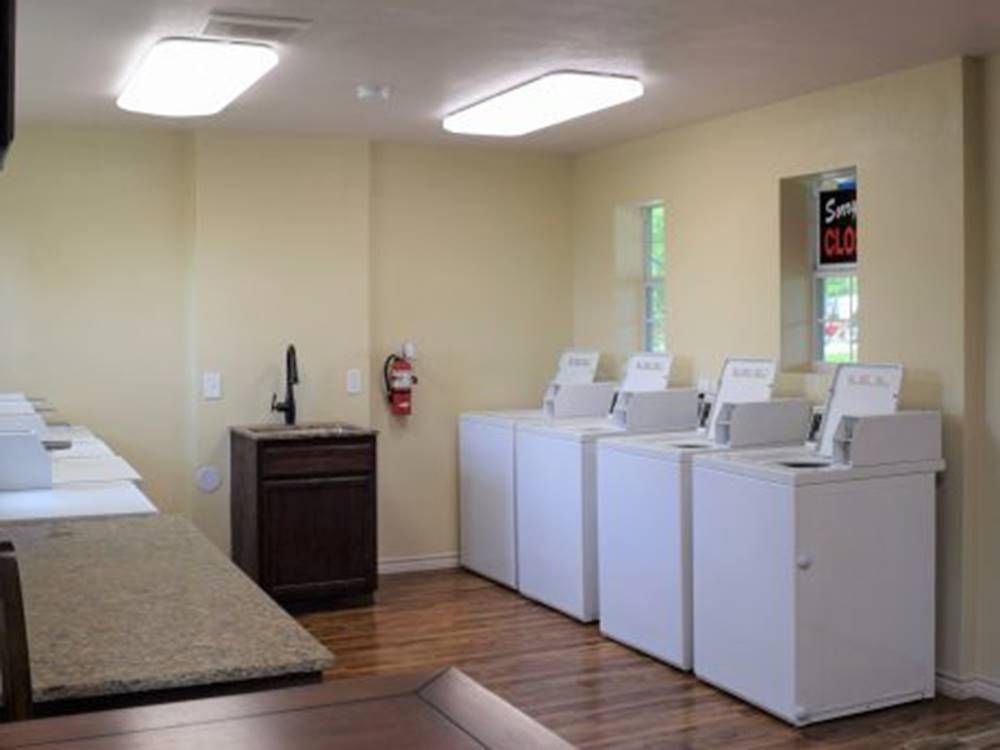 The laundry room at Stonebridge RV Park & Resort