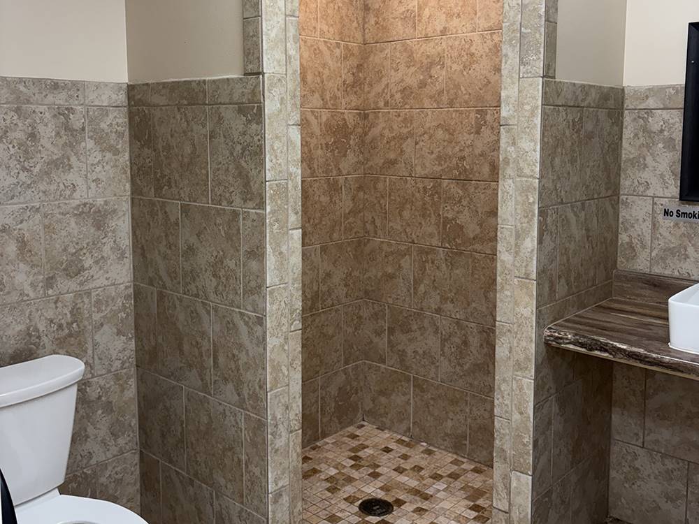 The interior of one of the restrooms