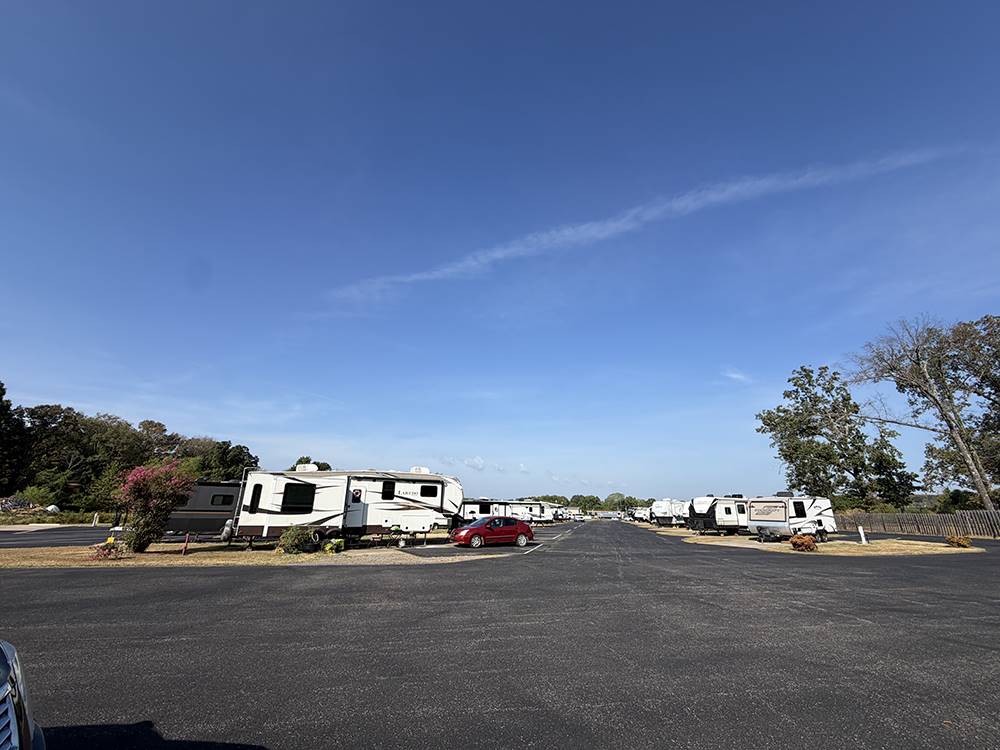 RVs parked at sites