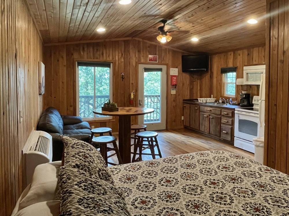 The inside of a rental