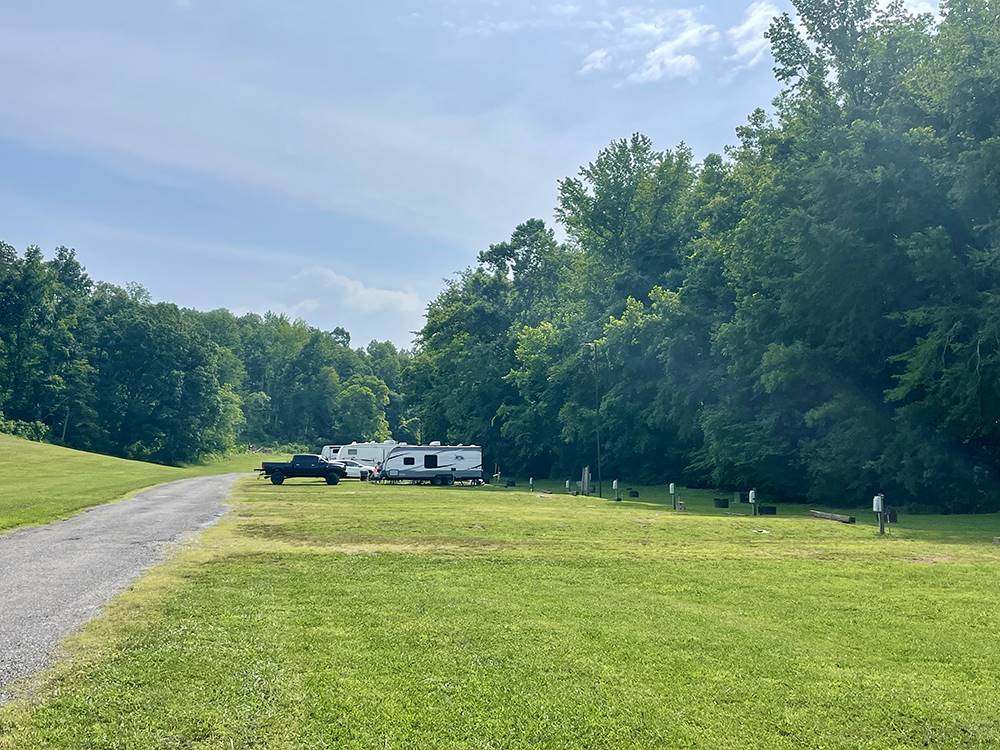 Grassy area near sites