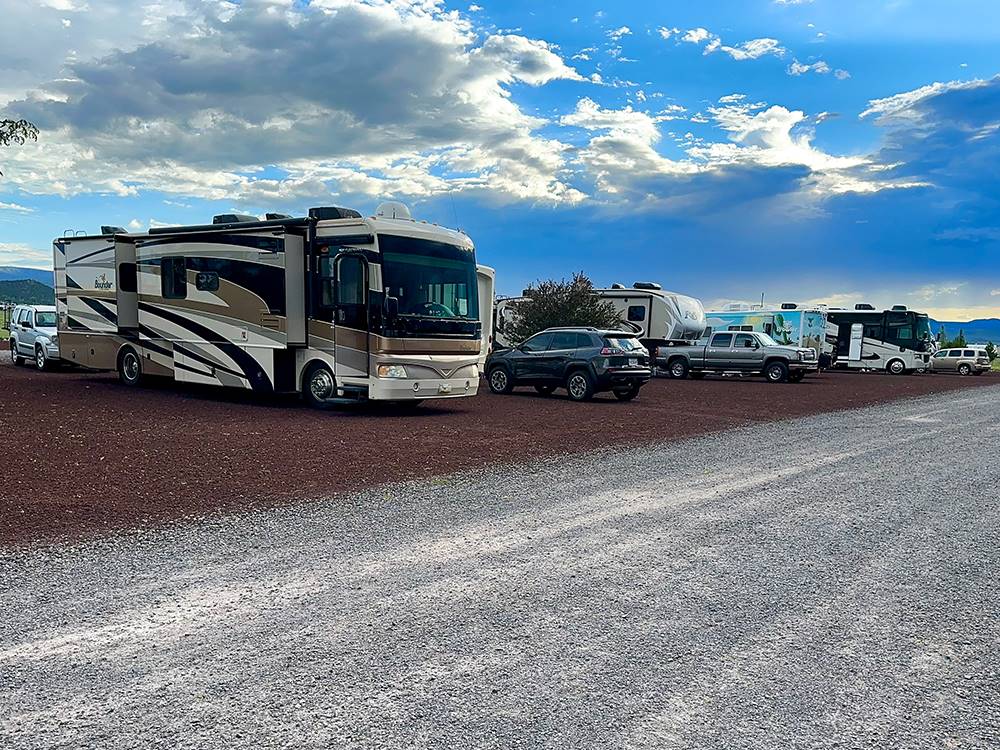 Gravel road through RV park at Springerville RV Park