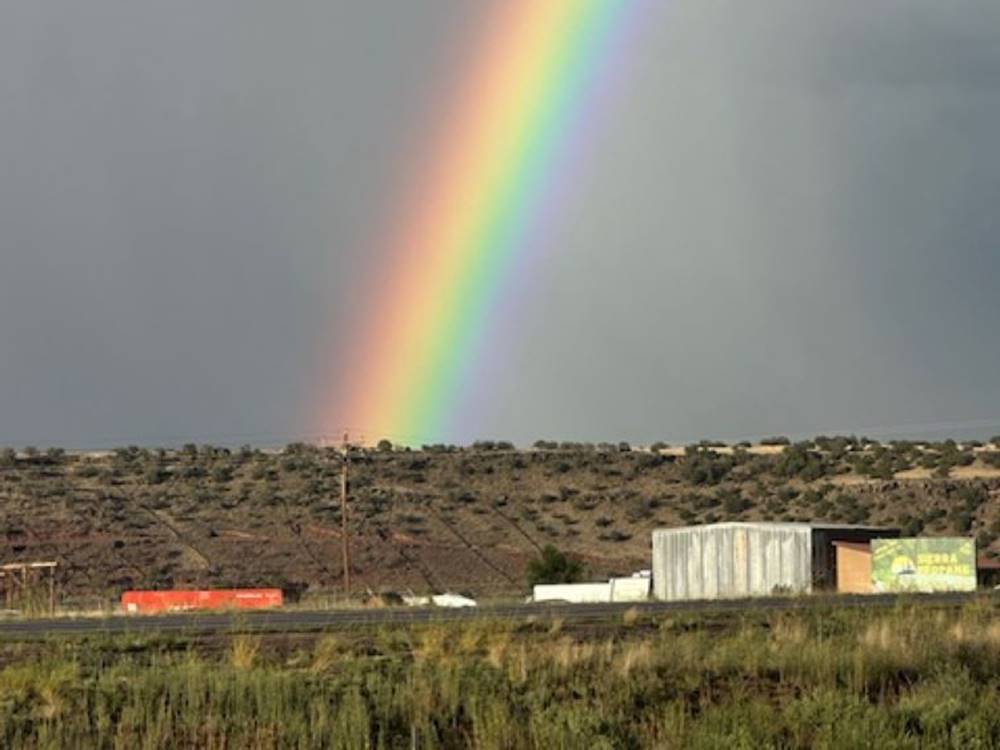 Rainbow over the park at Springerville RV Park