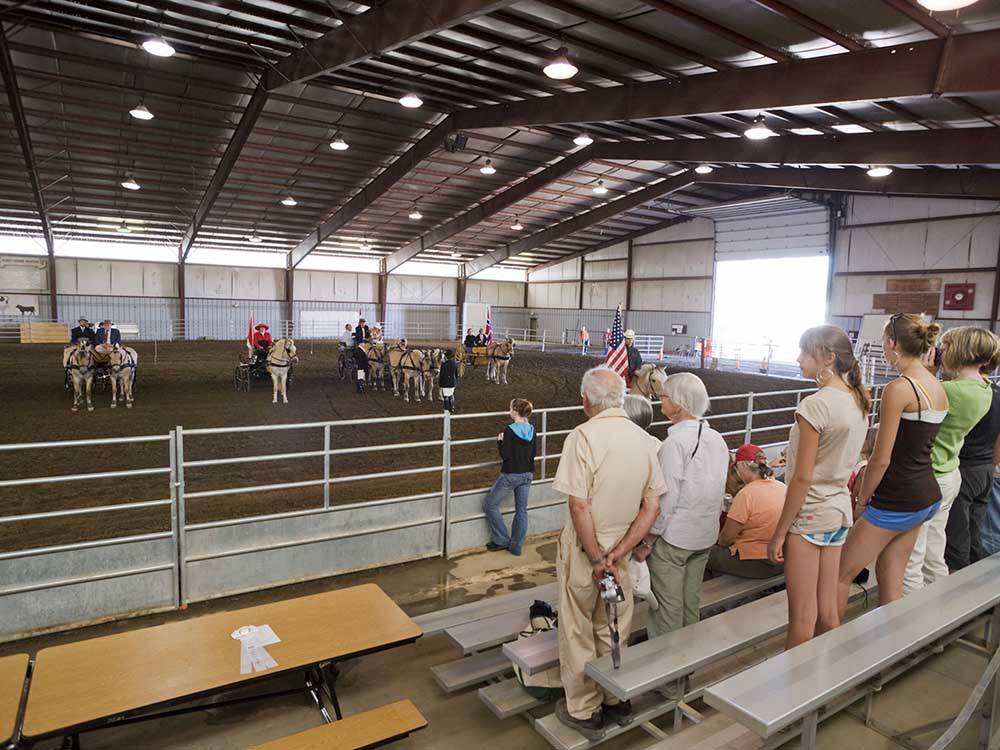 Audience watching a horse show at GRANT COUNTY FAIRGROUNDS & RV PARK