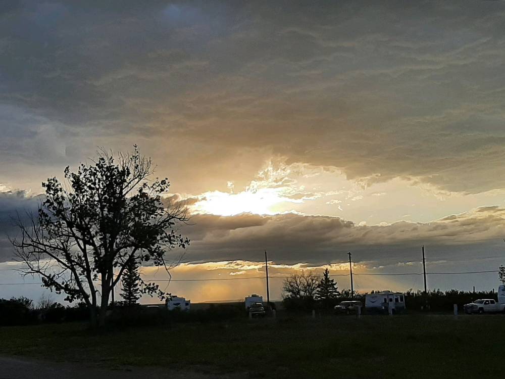 Sunset at park