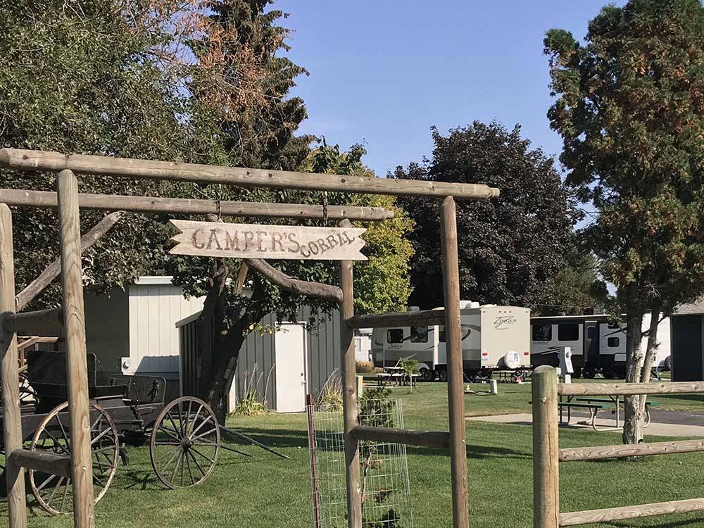 The camper's corral with buggies at GOOSE CREEK RV PARK & CAMPGROUND