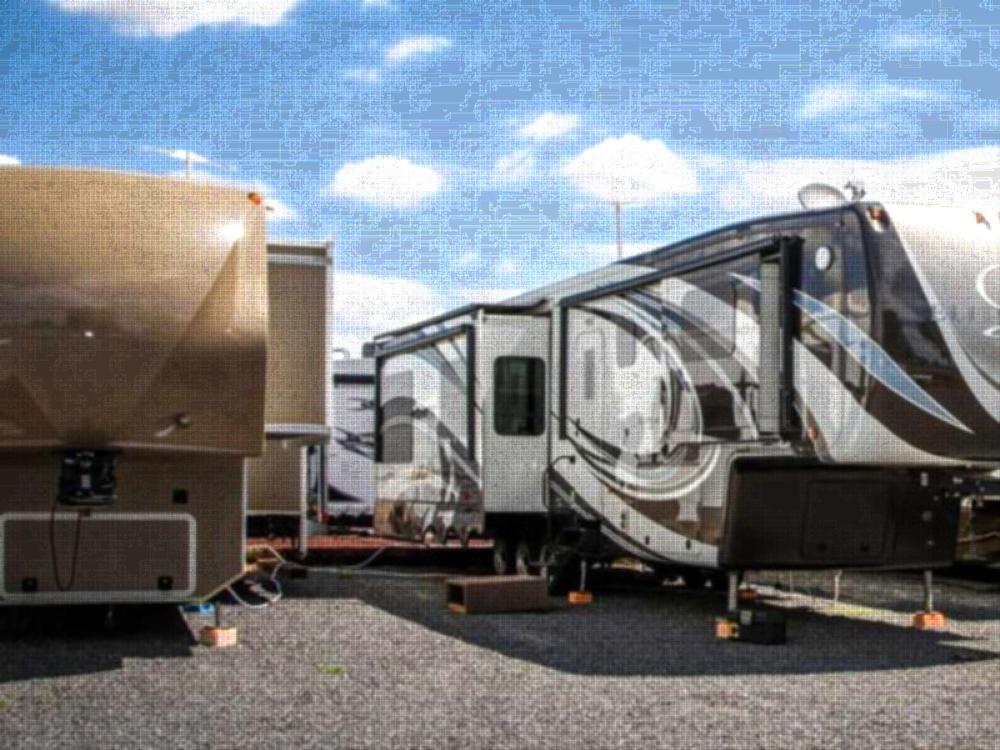 Parked RV's at site Hipico Santa Fe