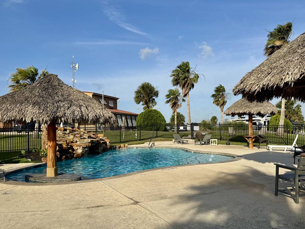 The pool with a water feature