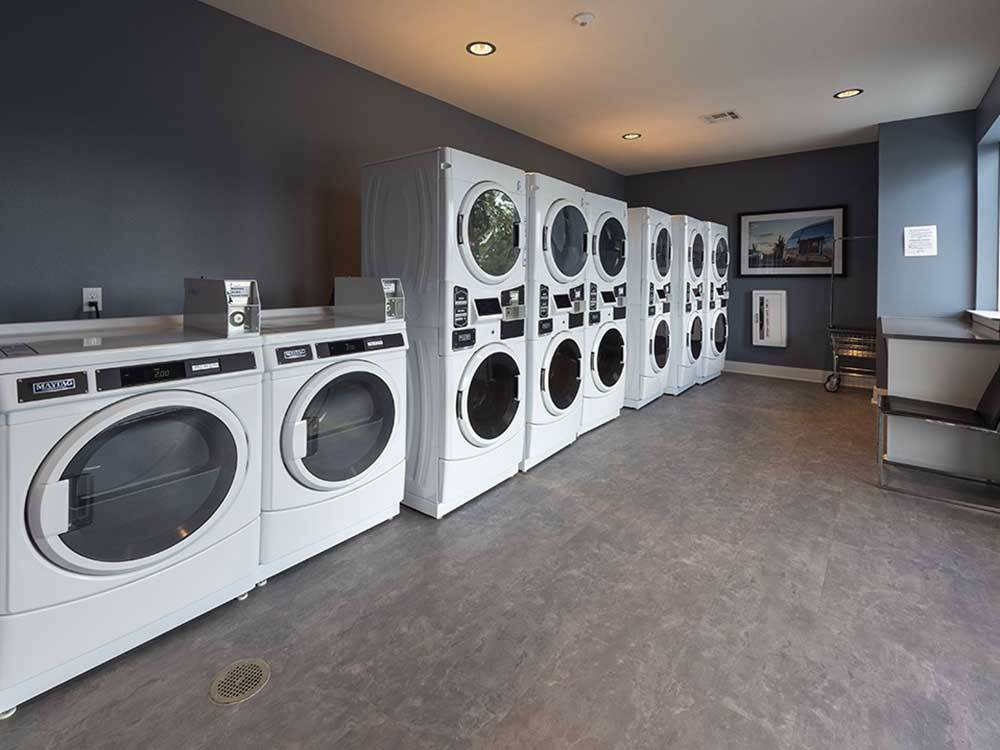 The clean laundry room at JETSTREAM RV RESORT - TROPICAL TRAILS