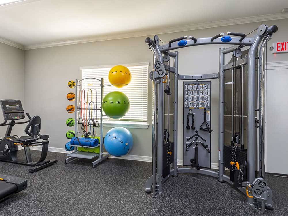 Another view of the exercise room at JETSTREAM RV RESORT - TROPICAL TRAILS