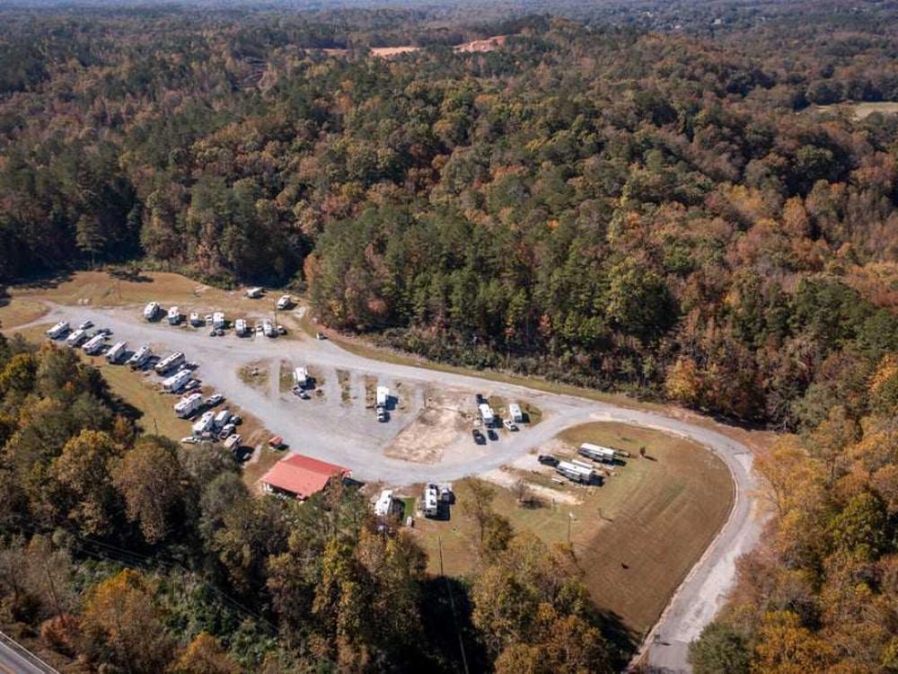 An aerial view of the park