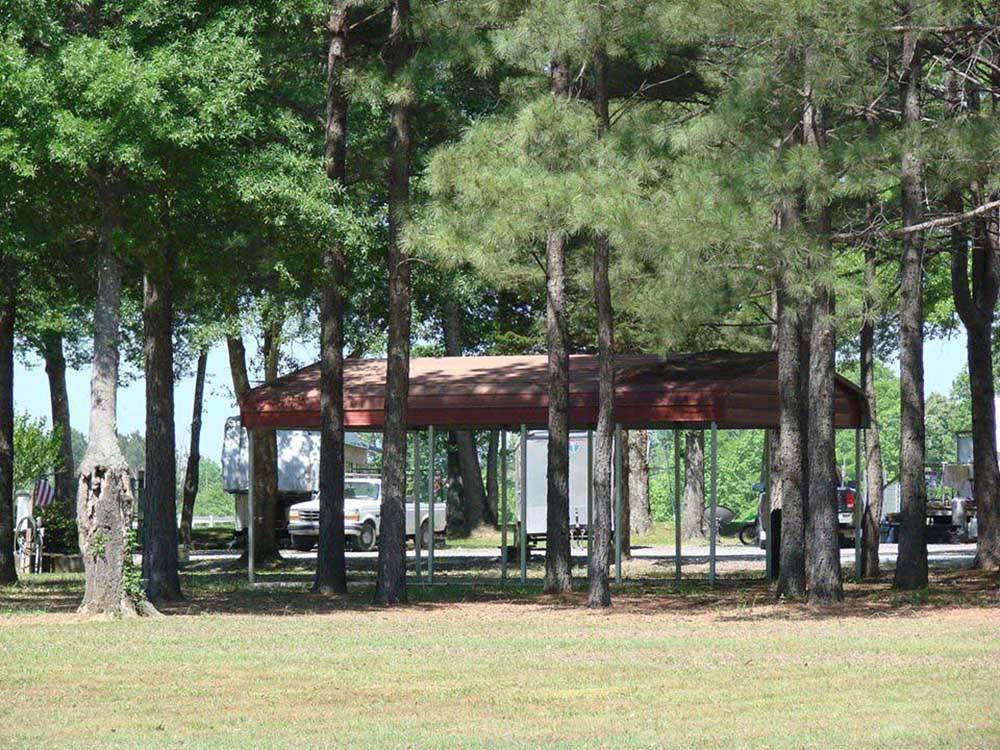 Shaded area near trees at RED RIVER RV PARK