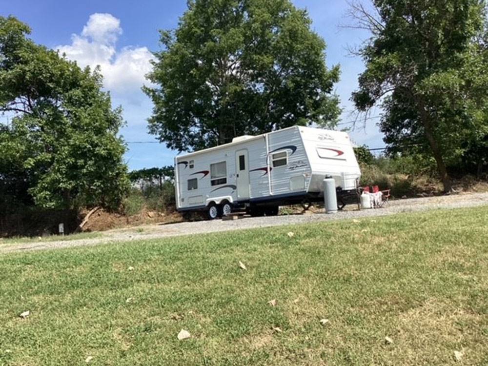 A shady site at Valley Inn RV Park